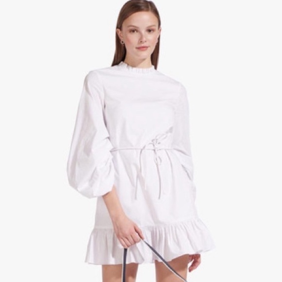 STAUD Dresses & Skirts - STAUD Long Sleeve Carolina Dress White BNWT Size 10